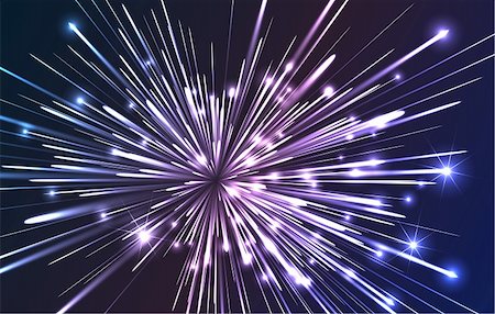 Abstract illustration showing a burst of fiber optics spreading out from the source Stock Photo - Budget Royalty-Free & Subscription, Code: 400-06177868