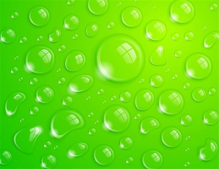 simsearch:700-00161020,k - Clean water drop background on green surface Stock Photo - Budget Royalty-Free & Subscription, Code: 400-06177873