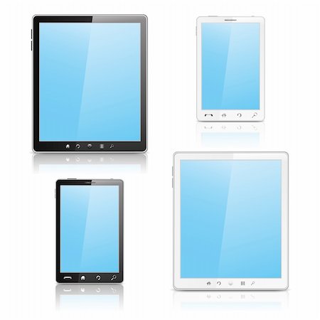 Tablet PC and Mobile Phone, vector eps10 illustration Stock Photo - Budget Royalty-Free & Subscription, Code: 400-06178105