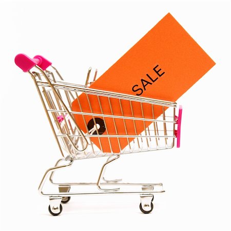 simsearch:400-08962635,k - An isolated shot of a shopping cart and sale tag for the penny saver mindset. Foto de stock - Super Valor sin royalties y Suscripción, Código: 400-06178846