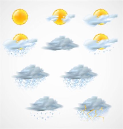 full sun icon - High quality weather icons set. Vector illustration Stock Photo - Budget Royalty-Free & Subscription, Code: 400-06179025