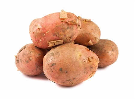 simsearch:400-04756298,k - Heap of ripe potato isolated on white background Foto de stock - Royalty-Free Super Valor e Assinatura, Número: 400-06179062