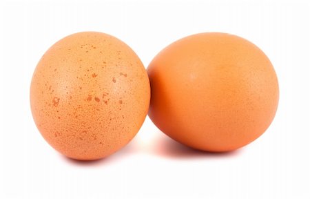 simsearch:400-06640932,k - Two brown chicken eggs isolated on white Stock Photo - Budget Royalty-Free & Subscription, Code: 400-06179783