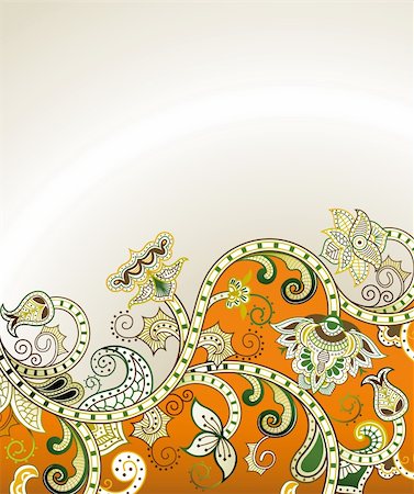 Illustration of abstract floral background. Photographie de stock - Aubaine LD & Abonnement, Code: 400-06170442