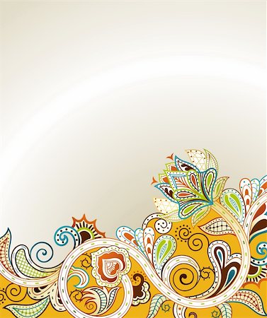 Illustration of abstract floral background. Photographie de stock - Aubaine LD & Abonnement, Code: 400-06170443
