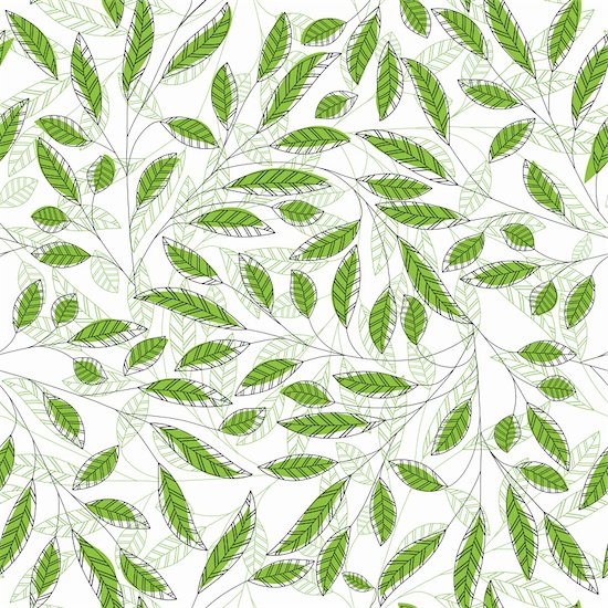 Leaf floral abstract seamless vector background. Art  pattern. Fabric texture vintage design. Pretty cute wallpaper filigree tile. Stock Photo - Royalty-Free, Artist: svetap, Image code: 400-06170459