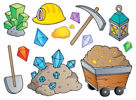 pickaxe - Mining theme collection 1 - vector illustration. Stock Photo - Budget Royalty-Free & Subscription, Code: 400-06170535