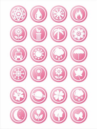 simsearch:400-04823686,k - set of 21 pink nature signs Photographie de stock - Aubaine LD & Abonnement, Code: 400-06170623