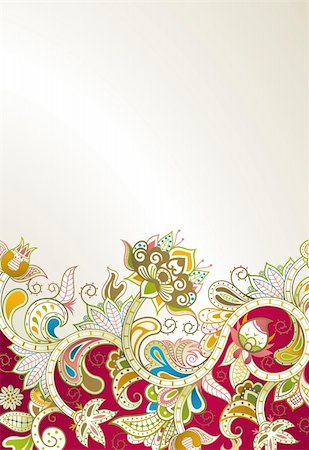 Illustration of abstract floral background. Photographie de stock - Aubaine LD & Abonnement, Code: 400-06170892
