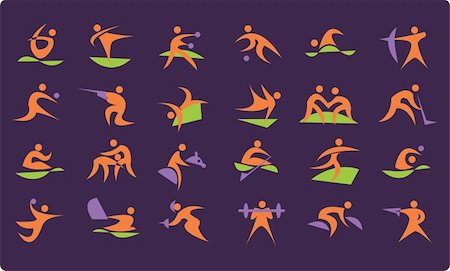 swim icon - Symbols of summer Olympic sports Stock Photo - Budget Royalty-Free & Subscription, Code: 400-06171042