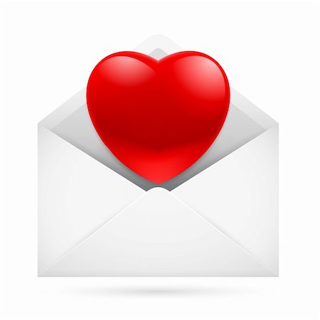 Love mail. Illustration for design on white background Stock Photo - Budget Royalty-Free & Subscription, Code: 400-06171245