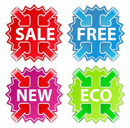 simsearch:400-06106646,k - Stickers with arrows, vector eps10 illustration Stock Photo - Budget Royalty-Free & Subscription, Code: 400-06171278