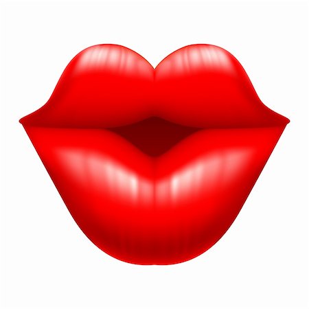 simsearch:400-08098648,k - Charming kiss. Illustration for design on white background Stock Photo - Budget Royalty-Free & Subscription, Code: 400-06171302