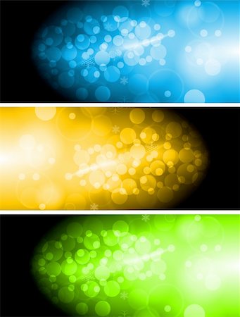 Set of vibrant christmas banners. Eps 10 Stock Photo - Budget Royalty-Free & Subscription, Code: 400-06171348