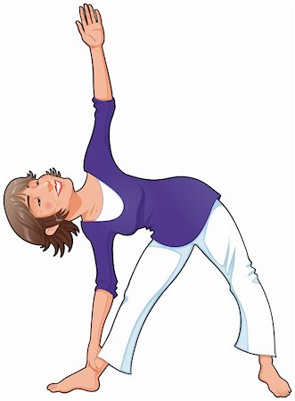 Yoga Position. Funny cartoon and vector isolated illustration. Stock Photo - Budget Royalty-Free & Subscription, Code: 400-06171643