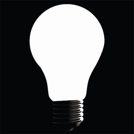 draw light bulb - The lamp for the lighting of residential and industrial premises. Vector illustration. Stock Photo - Budget Royalty-Free & Subscription, Code: 400-06171867