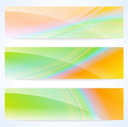 Set of three stylish abstract banners illustration Stock Photo - Budget Royalty-Free & Subscription, Code: 400-06171869