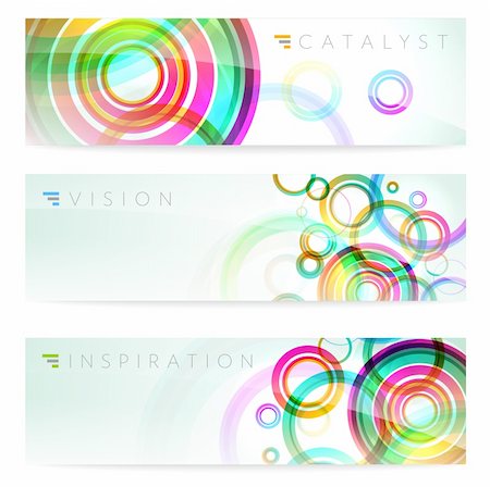 Set of three stylish abstract banners illustration Stock Photo - Budget Royalty-Free & Subscription, Code: 400-06171870