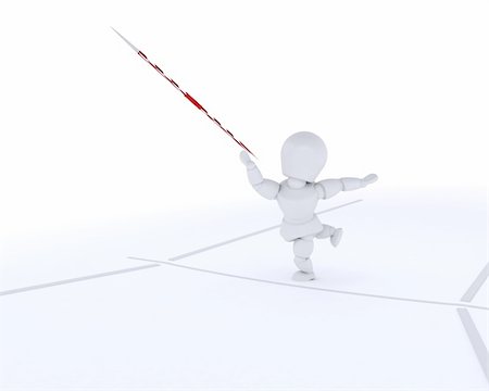 simsearch:400-04085659,k - 3D render of a man throwing the javelin Foto de stock - Super Valor sin royalties y Suscripción, Código: 400-06171894