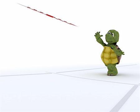 3D render of a tortoise competing in javelin Stock Photo - Budget Royalty-Free & Subscription, Code: 400-06171917