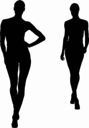 sattva (artist) - Silhouettes of fashion girls Stock Photo - Budget Royalty-Free & Subscription, Code: 400-06171981