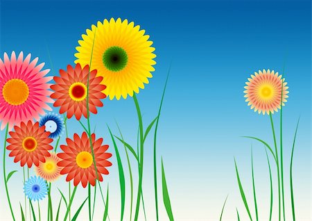 espirógrafo - Colorfull spirograph inspired flowers illustration. Background. Foto de stock - Royalty-Free Super Valor e Assinatura, Número: 400-06172551