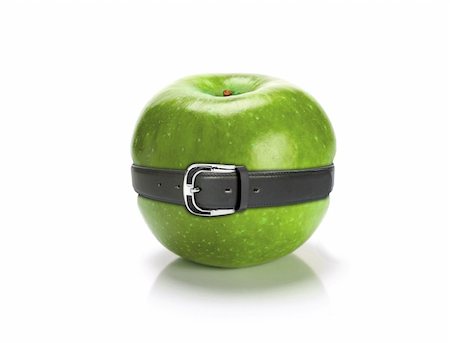 diet calories - green apple with belt Stock Photo - Budget Royalty-Free & Subscription, Code: 400-06172602