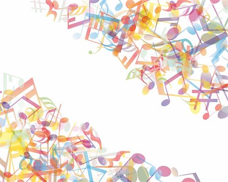 Vector musical notes staff background for design use Stock Photo - Budget Royalty-Free & Subscription, Code: 400-06172728