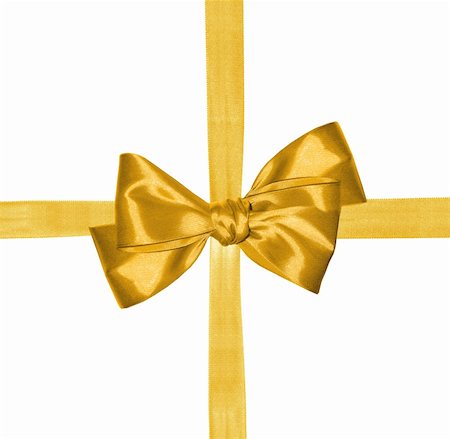 simsearch:400-06172940,k - golden ribbon and bow isolated on white background Foto de stock - Royalty-Free Super Valor e Assinatura, Número: 400-06172940