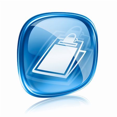 simsearch:400-05350670,k - table icon blue glass, isolated on white background. Photographie de stock - Aubaine LD & Abonnement, Code: 400-06173009