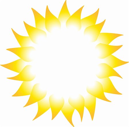 sun designs vector - Sun rays isolated on white background. Vector illustration Stock Photo - Budget Royalty-Free & Subscription, Code: 400-06173348