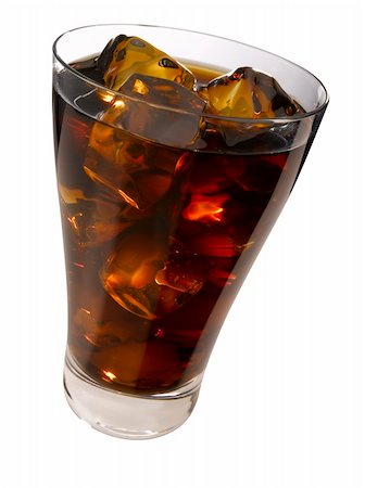 A glass of cola with ice cubes Stock Photo - Budget Royalty-Free & Subscription, Code: 400-06173546