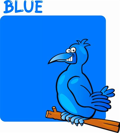 preliminary - Cartoon Illustration of Color Blue and Bird Stock Photo - Budget Royalty-Free & Subscription, Code: 400-06173845