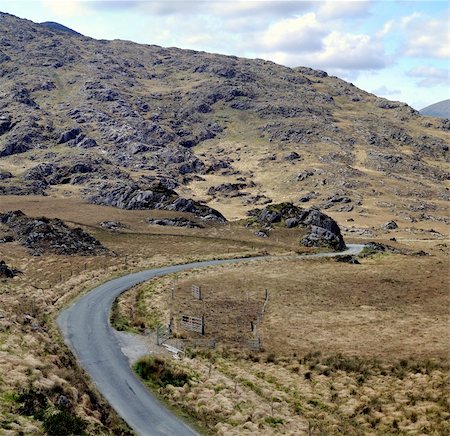 The beautiful landscape of Moll's Gap in Ireland. Cloudy sky. County Kerry Foto de stock - Super Valor sin royalties y Suscripción, Código: 400-06173883