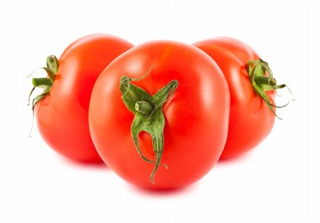 simsearch:400-07113791,k - Ripe red tomatoes isolated on white background Foto de stock - Royalty-Free Super Valor e Assinatura, Número: 400-06173898