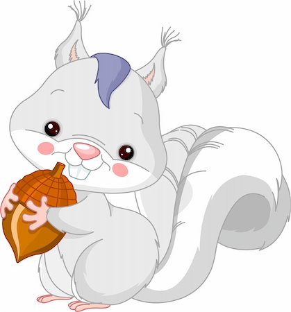 simsearch:400-04274928,k - Fun zoo. Illustration of cute White squirrel Photographie de stock - Aubaine LD & Abonnement, Code: 400-06180113