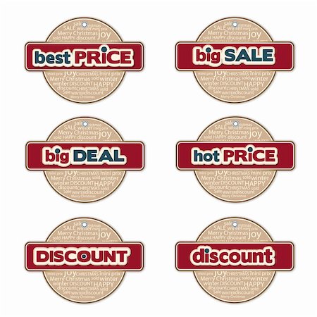 reduced sign in a shop - promotional labels set Stock Photo - Budget Royalty-Free & Subscription, Code: 400-06199401