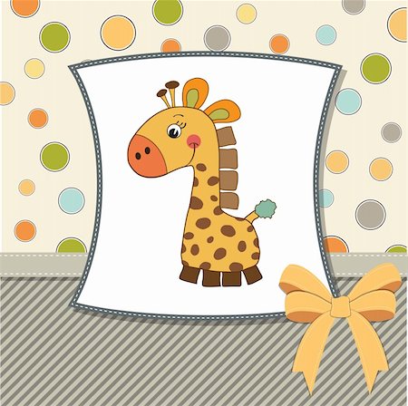 birthday card with giraffe toy Stock Photo - Budget Royalty-Free & Subscription, Code: 400-06199403