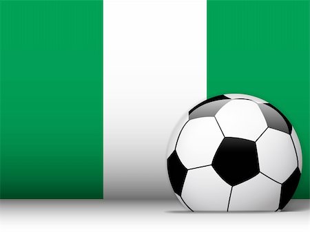 simsearch:400-07290547,k - Vector - Nigeria Soccer Ball with Flag Background Stockbilder - Microstock & Abonnement, Bildnummer: 400-06199457