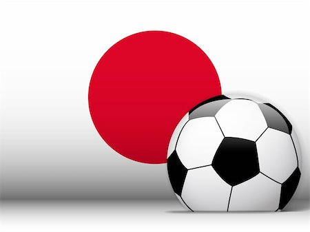 simsearch:400-07414089,k - Vector - Japan Soccer Ball with Flag Background Stock Photo - Budget Royalty-Free & Subscription, Code: 400-06199453