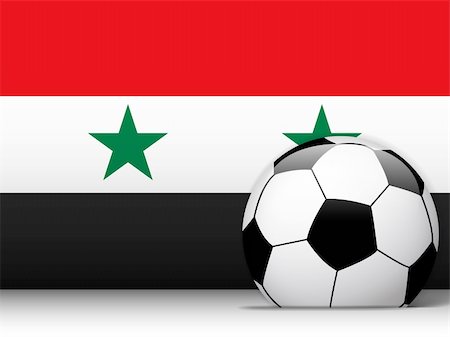 simsearch:400-06200146,k - Vector - Syria Soccer Ball with Flag Background Fotografie stock - Microstock e Abbonamento, Codice: 400-06199464