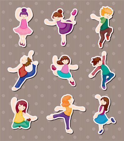 simsearch:400-05739749,k - dancer stickers Photographie de stock - Aubaine LD & Abonnement, Code: 400-06199595