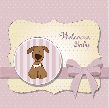 simsearch:400-06060645,k - new baby announcement card with dog Stock Photo - Budget Royalty-Free & Subscription, Code: 400-06199742