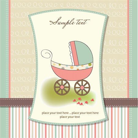 simsearch:400-06060645,k - baby card with pram Stock Photo - Budget Royalty-Free & Subscription, Code: 400-06199766