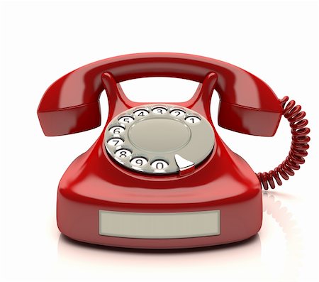 Red phone with empty label. Your number on label. Stock Photo - Budget Royalty-Free & Subscription, Code: 400-06204275