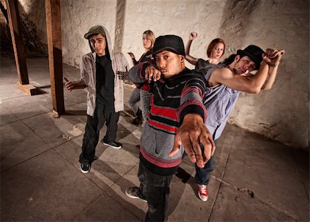 Cool Mexican break dancers in underground setting Stock Photo - Budget Royalty-Free & Subscription, Code: 400-06204583