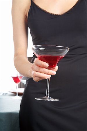 quintanilla (artist) - detail of woman hand with cocktail glass red beverage Photographie de stock - Aubaine LD & Abonnement, Code: 400-06204634