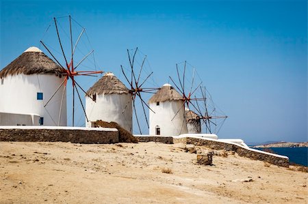 An image of a nice wind mill at Myconos Greece Stock Photo - Budget Royalty-Free & Subscription, Code: 400-06204688