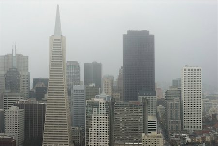 stockarch (artist) - A foggy and rainy day in downtown San francisco Stock Photo - Budget Royalty-Free & Subscription, Code: 400-06205396