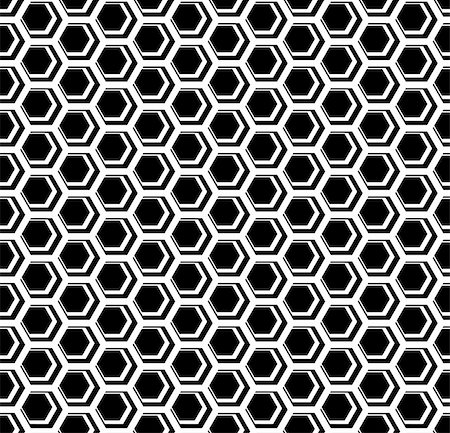 Seamless hexagons cellular texture. Honeycomb motif. Vector art. Photographie de stock - Aubaine LD & Abonnement, Code: 400-06205958